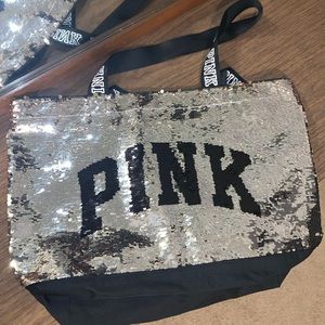 Reversible sequins PINK bag
